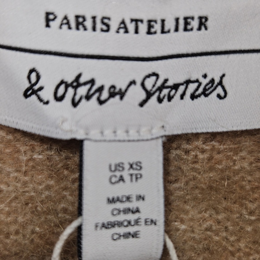 & Other Stories Wool Vest XS Knit Mohair Gold Dolphin Buttons Paris Atelier New - Picture 4 of 12